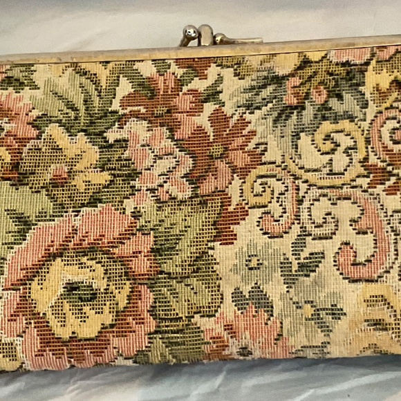 VINTAGE WALLET  BAG  CARPET MATERIAL - Picture 4 of 16